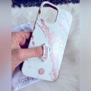 Rose Gold Metallic Loopy Case: 12 Pro Max or 13 Pro Max (universal fit for both)